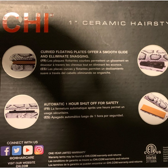 CHI Pretty Python 1” Ceramic Hairstyling Iron - Picture 2 of 2